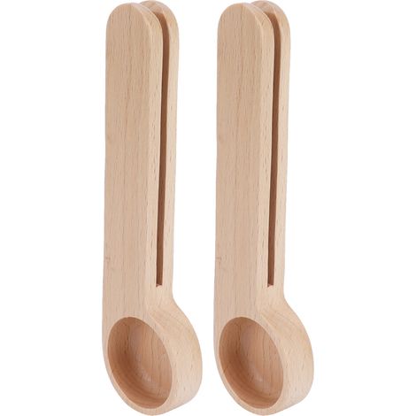 2-teiliges Kaffeemesslöffel-Set mit Verschlussclip für Speisen und Snacks (1/5)