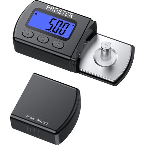 Balance Numérique de Cellule Platine Vinyle Noir  Jauge de Force du Bras de Lecture 0.01g Haute Précision avec Écran LCD Rétroéclairé – Accessoire Portable (1/5)