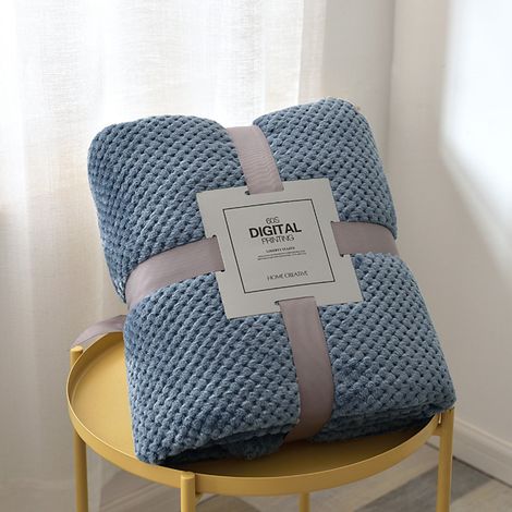 Couverture Jetable - Couverture Douce En Fleece Sherpa - Pour Canapé Lit Voiture - 100 x 70 cm - 1 Pièce (1/2)