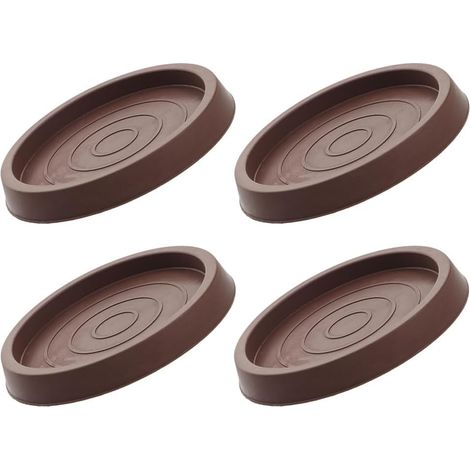 Gadpiparty Lot de 4 dessous verre en caoutchouc marron pour pieds