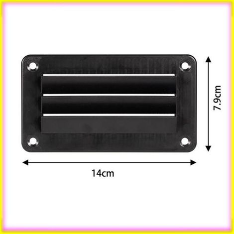 EJ.life Lot 2 Grille Aeration Plastique Pour Bateau Yacht Camping Car Noir (1/5)