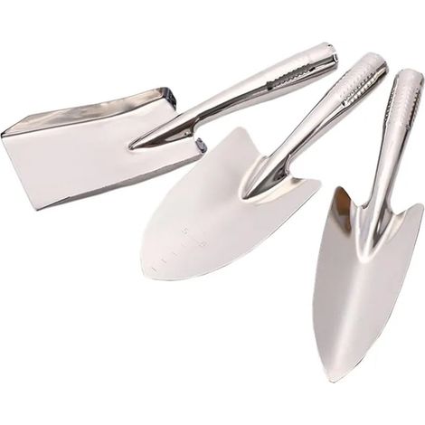 ZHIJIA PREMIUM ensemble de 3 pelles de jardin en acier inoxydable, outil tout-en-un pour planter, creuser, désherber et déplacer la terre (1/4)