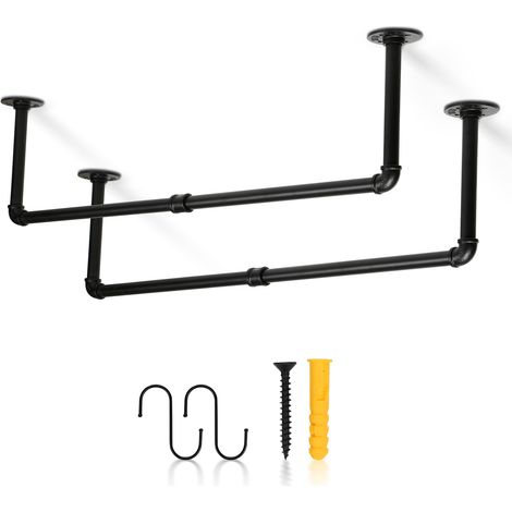SWANEW 2xTringle à vêtements de 92 cm, design vintage, facile à suspendre, capacité de charge de 65 kg (1/5)