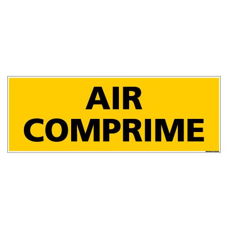Panneau de Signalisation danger AIR COMPRIME (C0090) - Adhésif - 210 x 75 mm