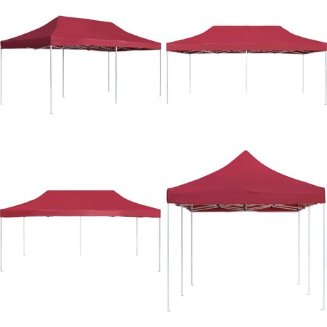 Tente de réception pliable Aluminium 6x3 m Bordeaux - Tente De Reception - Tente Pliante - Abri Solaire - Parasol - Événement En Plein Air - Home & Living (1/5)