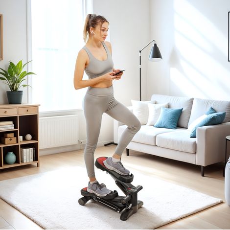 Mini stepper con pantalla LCD de acero 44,5 cm OKMYHOME (1/3)