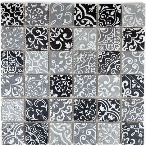 MOSAIQUE TRAVERTIN BAROQUE GRIS  1 PLAQUE 30,5 x 30,5 CM CASA LINEA