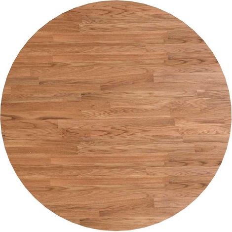 Piano Tavolo  Piano Scrivania Rotondo Marrone Chiaro Ø90x1,5 cm Rovere Trattato DAS540370 (1/5)