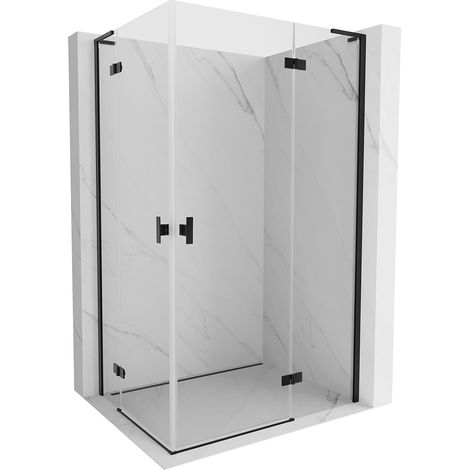 Mexen Mist-H L Duo Duschecke mit Schwingtür 70 x 115 cm, transparent, schwarz - 8A5L-070L-115P-70-00 (1/5)