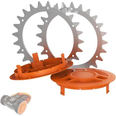 Lot de 2 pointes antidérapantes avec couvre-roues pour tondeuses robotisées Worx Landroid modèles S/M