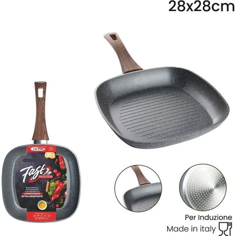 Bistoire Anti-rayures Anti-rayures Anti-rayures Pour La Poignée En Bois à Induction De 24x24 / 28x28cm     -28 Cm   -