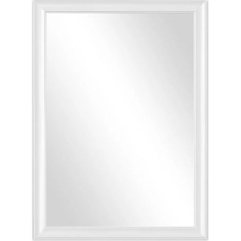 SPECCHIO CON CORNICE ABS BIANCA  cm 50 x 60     MADE IN ITALY