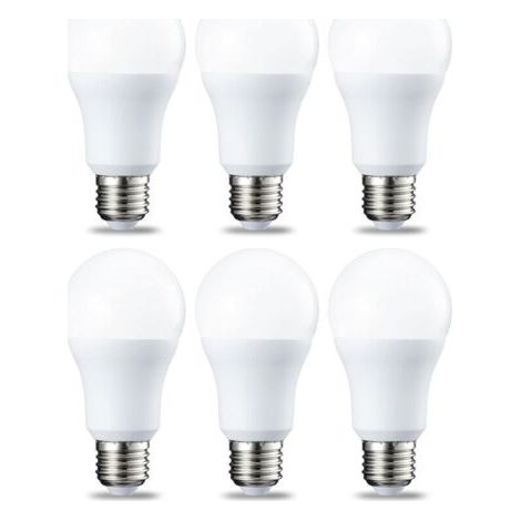 Lot de 6 ampoules LED Culot à vis E27 12 W (équivalent 120 W) Blanc froid Intensité non variable