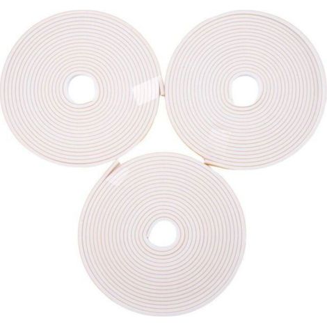 Mousse Auto-AdhéSif Joint de FenêTre de Porte Joint de Porte Coupe-Froid, 9 Mm de X 2 Mm D'éPaisseur, 3 PièCes Chacun, Blanc (1/4)