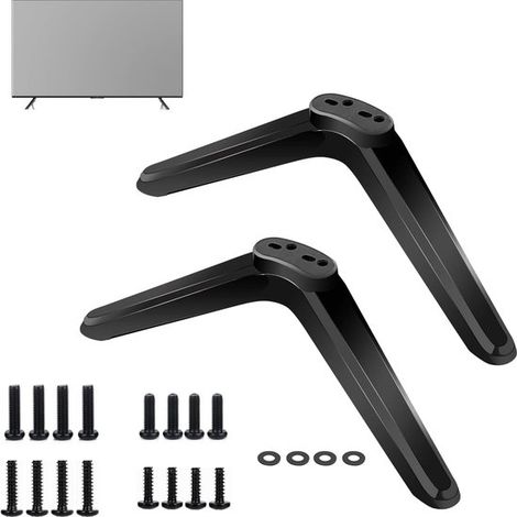 TV-Ständerfüße,2 Stück,20 x 14 x 4 cm,Inklusive 4 Schraubensätzen und 4 Unterlegscheiben,Geeignet für 32,40,49,50- und 55-Zoll-Fernseher (1/5)