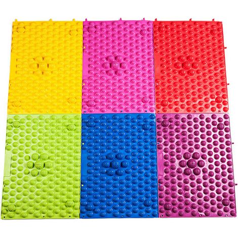 Tapis de massage d'acupression pour les pieds, réflexologie, pour la marche et les jeux en extérieur, grand format, vert. (1/3)