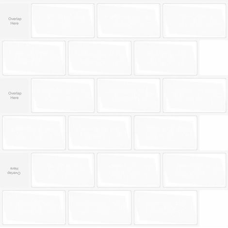 10 pièces Credence Adhesive pour Cuisine,Carrelage Adhesif Mural Cuisine Salle de Bain,Autocollant Cuisine,30 x 30 cm