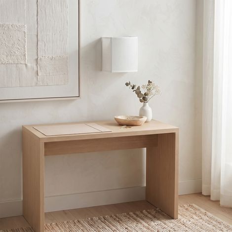 Aplique de Pared en Lino Blanco y Cinta Blanca  Serie ELEA (1/5)