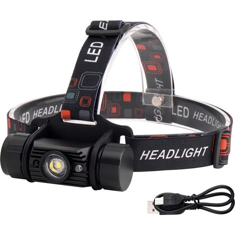 Leistungsstarke Multifunktions-Stirnlampe, max. Leistung 2500 Lumen, max. Reichweite 166 m, IPX 8 wasserdichte wiederaufladbare LED-Stirnlampe für Sport, Arbeit, Angeln und mehr