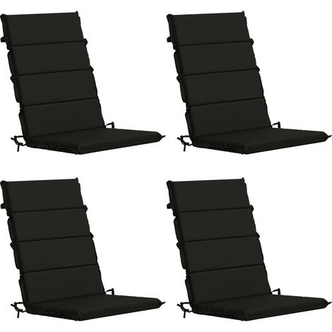 Hochlehner-Auflage GEMERT 4 stk. 100 % Polyester Schwarz vidaXL (1/5)