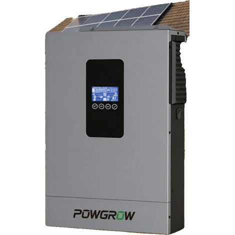 Inverter a onda sinusoidale pura, potenza nominale 3600 W, tensione 24 V, intervallo di tensione MPPT 40-450 V, ingresso fotovoltaico massimo 5000 W, corrente di carica 100 A. (1/5)