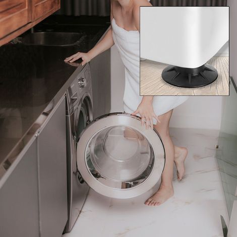 4 coussins stabilisateurs anti-vibration et anti-dérapage pour lave-linge et sèche-linge, tapis de machine à laver (1/5)
