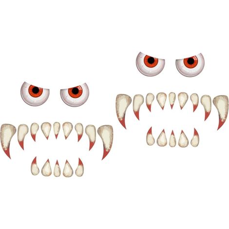 Stück Tür- und Fensteraufkleber für Autos, Ghostface-Magnetaufkleber, Halloween-Außendekorationen, Halloween-Spielhallenmonster-Dekoration (1/4)