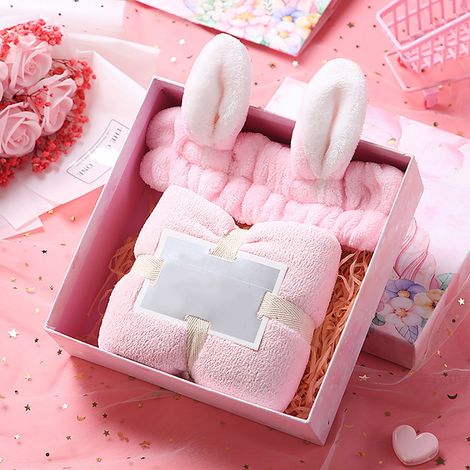 Panier Cadeau Spa - Serviette De Bain Et Bandeau - Cadeau D'Anniversaire Ou Pour La Fête Des Mères - Pour Femme - 1 Pièce (1/5)