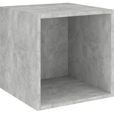 Elegante e pratico armadio a muro per riporre oggetti 37 x 37 x 37 cm in legno multistrato grigio cemento 020047848