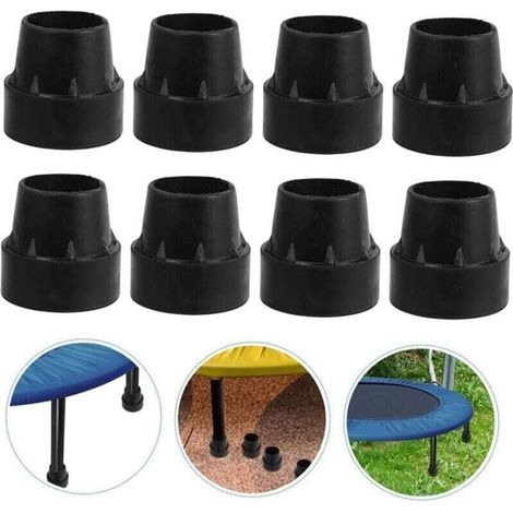 Ensemble de 8 pièces de coussinets de pied de trampoline, accessoires, embouts de poteaux de trampoline en caoutchouc, manchons en caoutchouc de trampoline, réparation de trampoline, pieds de trampoli (1/4)