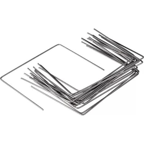 Nature Grapas de jardín gris metal galvanizado 20 uds (1/2)