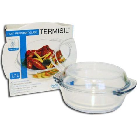 termisil cacerola redonda cristal+tapa horno-micr.1,7 l pnso170a