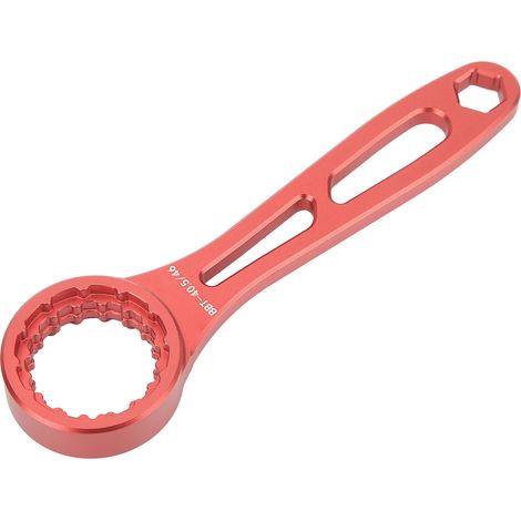 Clé à pédalier pour vélo en alliage léger - Outil de réparation vélo rouge universel (1/5)