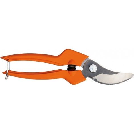 Bahco – Sécateur léger orange – Poignées en fibres de verre renforcées – Système de blocage d'une main – Capacité de coupe 20 mm