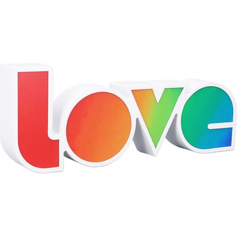 Veilleuse décorative à suspendre en forme de lettre d'amour, lampe néon LED de bureau pour mariage, fête, chambre, dégradés (1/5)
