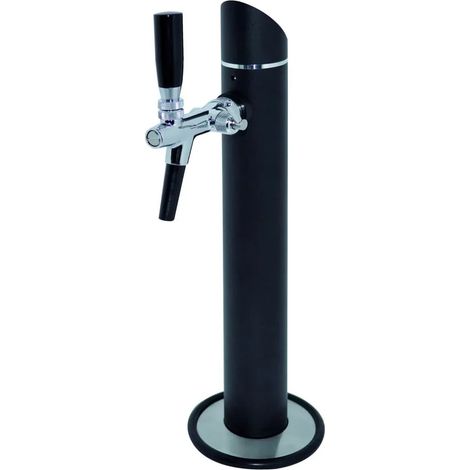 Colonna birra, colonne spillatura birra - Modello Black Tower, 1 via, con flangia decorativa