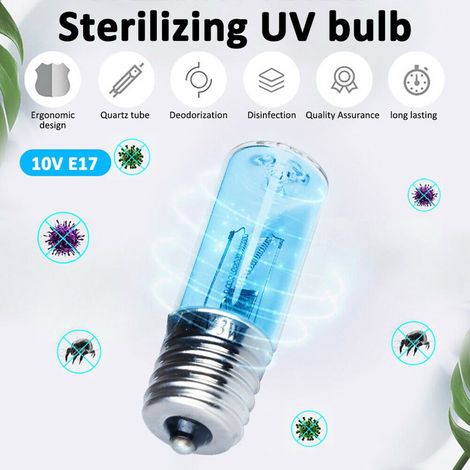 Lampe UVC - Lampe À Ultraviolets Germicide 3 W - Pour Désinfection De Pièces, Sous-Sol, Entrepôt, Voiture - Longueur 56 Mm - Diamètre 16 Mm - 1 Unité (1/5)