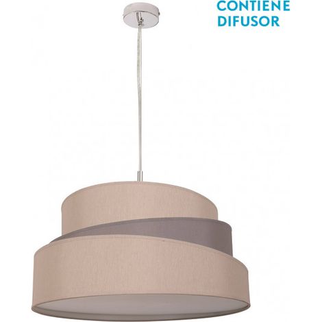 Colonia Lampada a sospensione Cromo/Grigio-Marrone 3xE27 (3085x50x50cm)