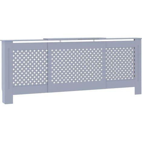 Cache-radiateur en MDF gris 205 cm (1/5)