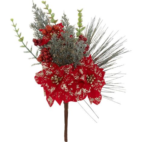 Bouquet rouge h40 2ass - Atmosphera créateur d'intérieur