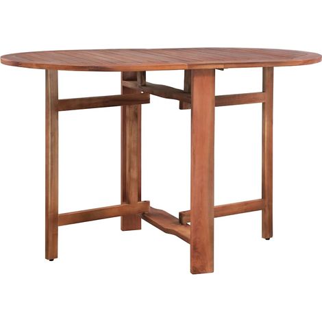 vidaXL Mesa de jardín de madera de acacia maciza 120x70x74 cm (1/2)