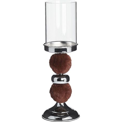 Candle Holder PADRE Glass 38 cm Brown (1/5)