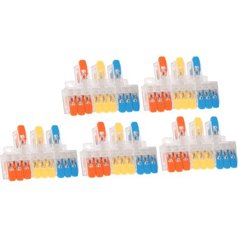 Connecteur de câble Y639 3 entrées 9 sorties, 0,5-6 mm², diviseur rapide 41A 450V, lot de 5 unités (1/5)