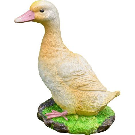 Canard jaune résine rocaille fontaine jardin (1/5)