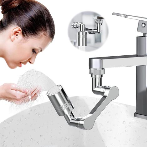 Aérateur Robinet Pivotant 1080° – Extension Multifonctionnelle, 2 Sorties Eau (1/5)