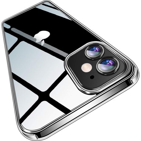 CUSTODIA IN SILICONE PER APPLE IPHONE 12/12 PRO TRASPARENTE A2172 A2341 (1/5)