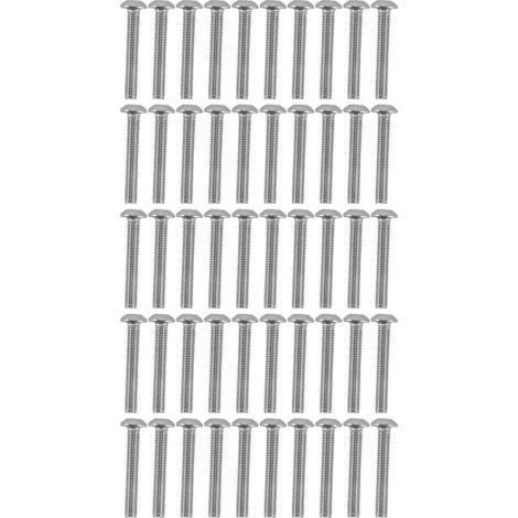 50 Vis à tête bombée à six pans creux, acier zingué M4 - Lot de vis pour instruments électroniques et appareils de précision (1/5)