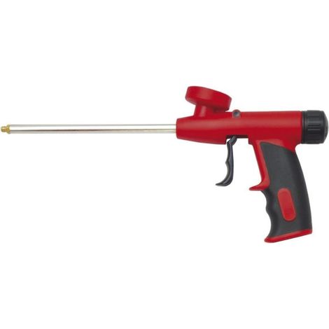 Schaumpistole Dosierpistole für Pistolenschaum Kunststoff/Metall rot-schwarz (1/2)