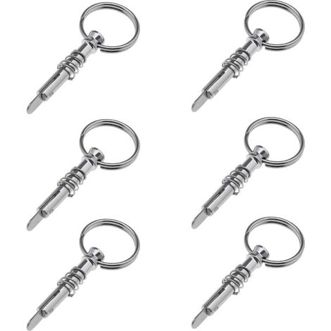 6pcs Goupille à Dégagement Rapide 0.24" Diamètre avec Came de Descente et Goupille à Ressort Longueur 1.57'' 316 Acier Inoxydable Top Pin Matériel Marin (1/4)