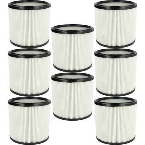 vhbw 8x Faltenfilter kompatibel mit Starmix GS 3078 PZ, 2078 PZ Staubsauger - Patronenfilter, Schwarz Weiß, 3200 cm² (1/4)